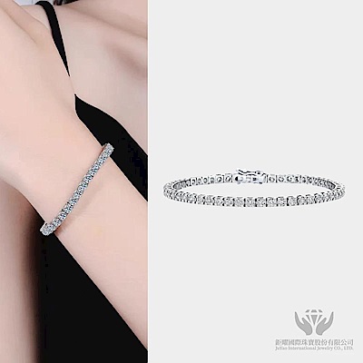 鉅曜國際珠寶 2克拉鑽石手鍊 淨白等級鑽石(培育鑽石 總重2克拉)