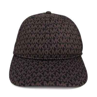 MICHAEL KORS 滿版LOGO潮款牛仔棒球帽(巧克力咖)