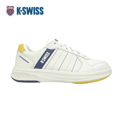 K-SWISS 防水運動鞋 LUNDAHL II WP  男鞋 白黃藍色 09376-702-M