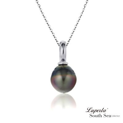 大東山珠寶 天然大溪地黑珍珠項鍊 絕美不規則天然型 925銀
