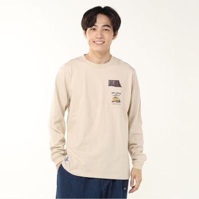 CHUMS Hot Chocolate Pocket Brushed L/S T-Shirt 男 長袖上衣 米灰色 CH012659G057