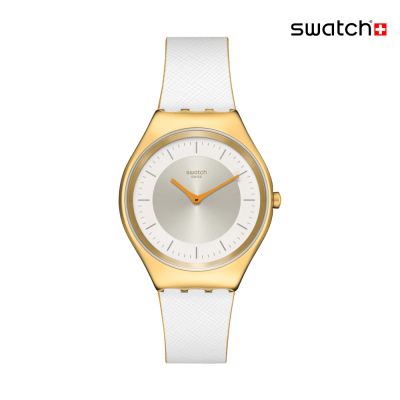 Swatch PEARL GLEAM 超薄金屬手錶/男錶/女錶/瑞士製造 SYXG128 (38mm)