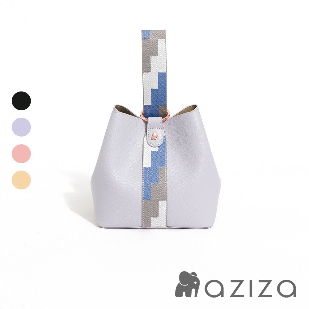 aziza NINA圖騰限量版斜背手拎兩用水桶包-多色
