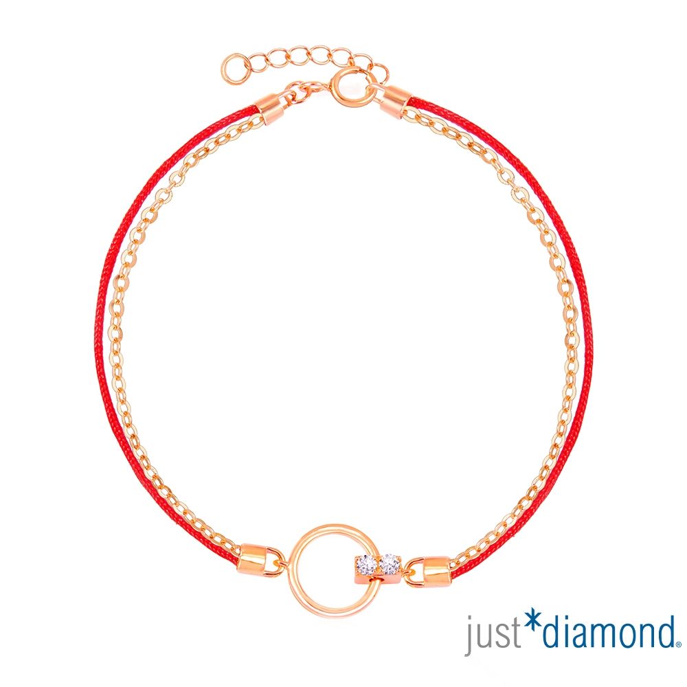 【Just Diamond】Rosy wishes-圓圈 鑽石手鍊