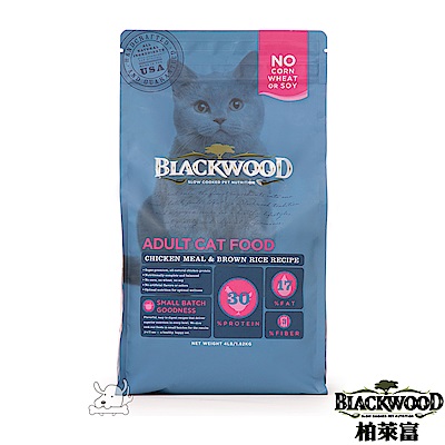 BlackWood 柏萊富 特調成貓亮毛(雞肉+米)4磅 貓飼料 貓糧 全齡貓 成貓