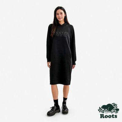 Roots女裝- FUTURE SCRIPT 連帽洋裝-黑色