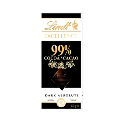 Lindt 瑞士蓮 極醇系列99%巧克力片(50g)