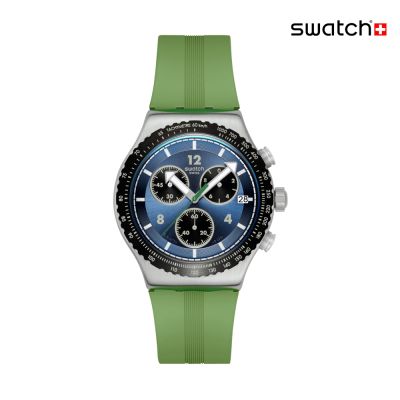 Swatch DUSK THRU THE LEAVES 金屬運動手錶/男錶/女錶/瑞士製造 YVS531 (43mm)