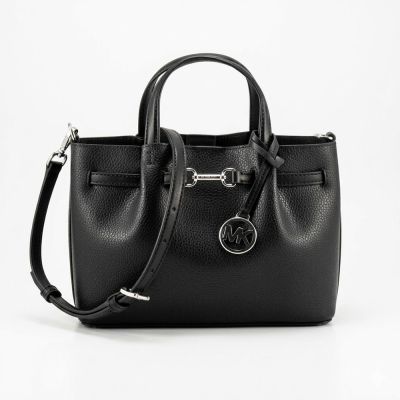 Michael Kors CARSON暢銷款荔枝紋皮革三層手提/肩背/斜背包35S5S2ZS5T(黑)
