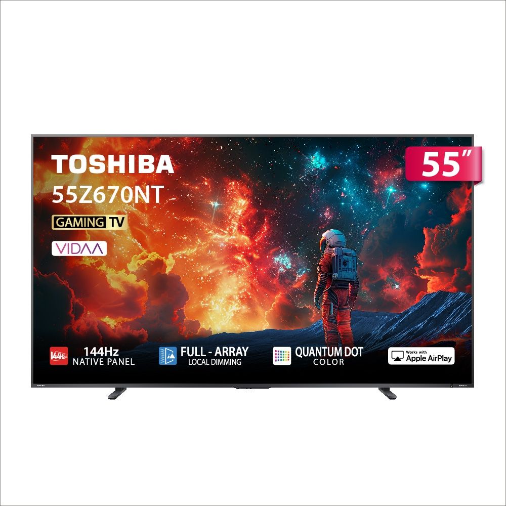 東芝REGZA 55型 TOSHIBA東芝REGZA 55型4K QLED 144Hz Full Array LED AirPlay2 智慧