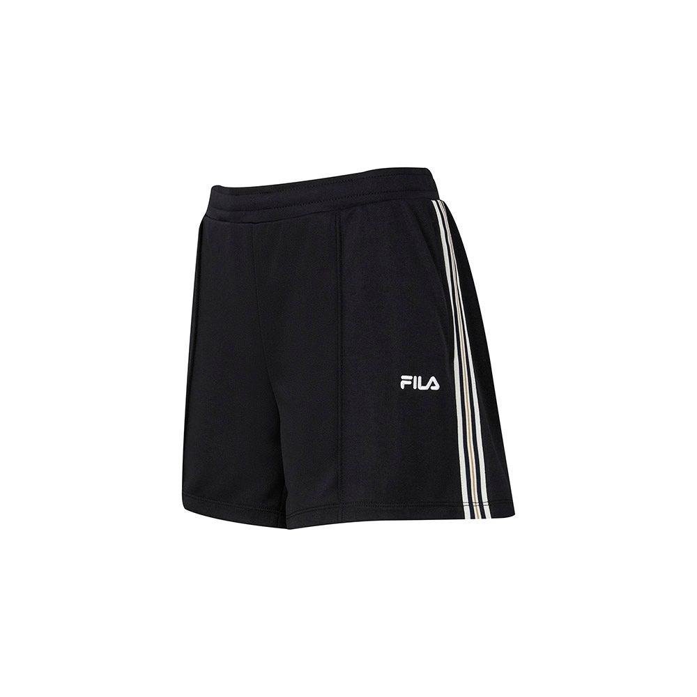 FILA 女針織短褲-黑色 5SHA-1504-BK
