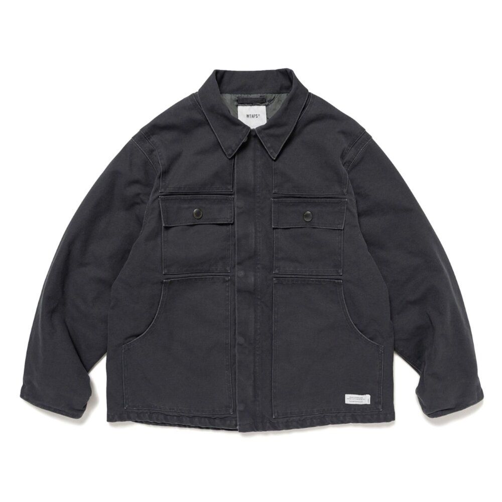 Wtaps 2025AW MICH / JACKET / COTTON CNVS 黑/炭灰252WVDT-JKM01