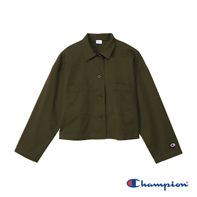 Champion 官方直營-女款 水洗工裝夾克(軍綠)