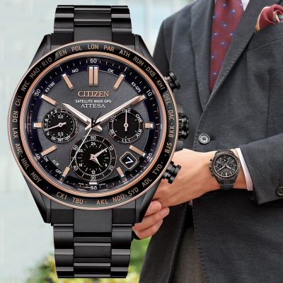 CITIZEN星辰 GENT S系列 限量 GPS 鈦金屬 光動能計時腕錶 錶 手錶 送禮 44.6mm/CC4074-61W