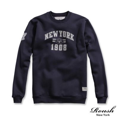 Roush NEW YORK美式貼布刷毛大學Tee(2511679)