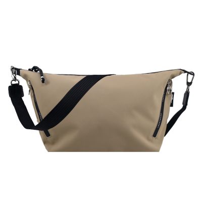 LONGCHAMP LE PLIAGE ENERGY系列再生尼龍雙拉鍊斜背包(土褐)