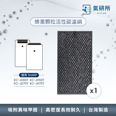 【AirLab氣研所】 蜂巢顆粒活性碳濾網 1片裝(適用SHARP夏普 JD60/JH60/JD70/JH70)