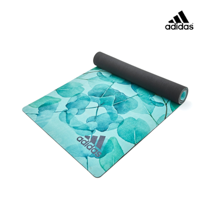 adidas 愛迪達 頂級天然橡膠防滑瑜珈墊-3.2mm (湖水綠)