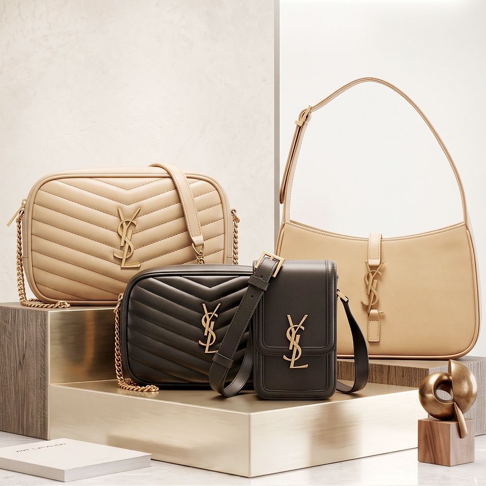 YSL Saint Laurent Le5A7 Gaby Lou 牛皮斜背包 手機包(多款 748849 761554 657228)