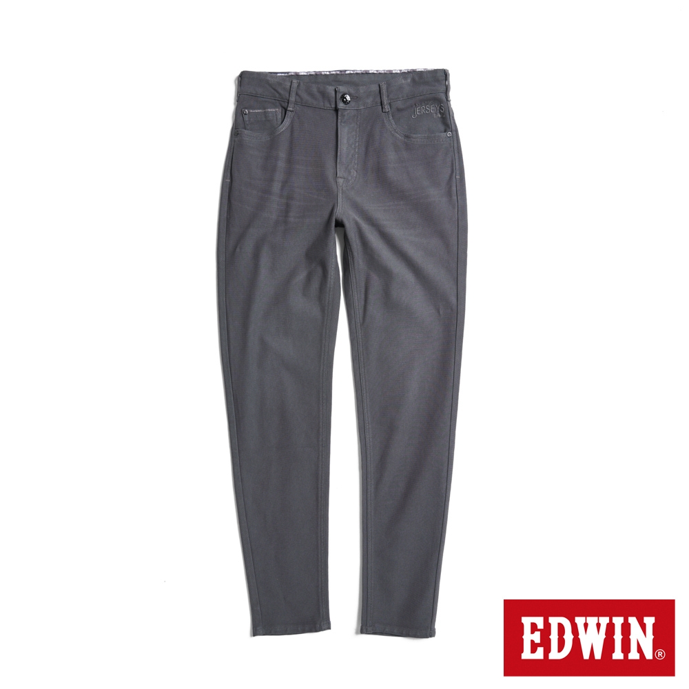 EDWIN 男裝 JERSEYS 迦績 透氣錐形牛仔褲-黑灰色