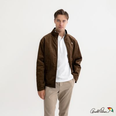 Arnold Palmer -男裝-立領中長版兩面穿外套-咖啡色/黑色