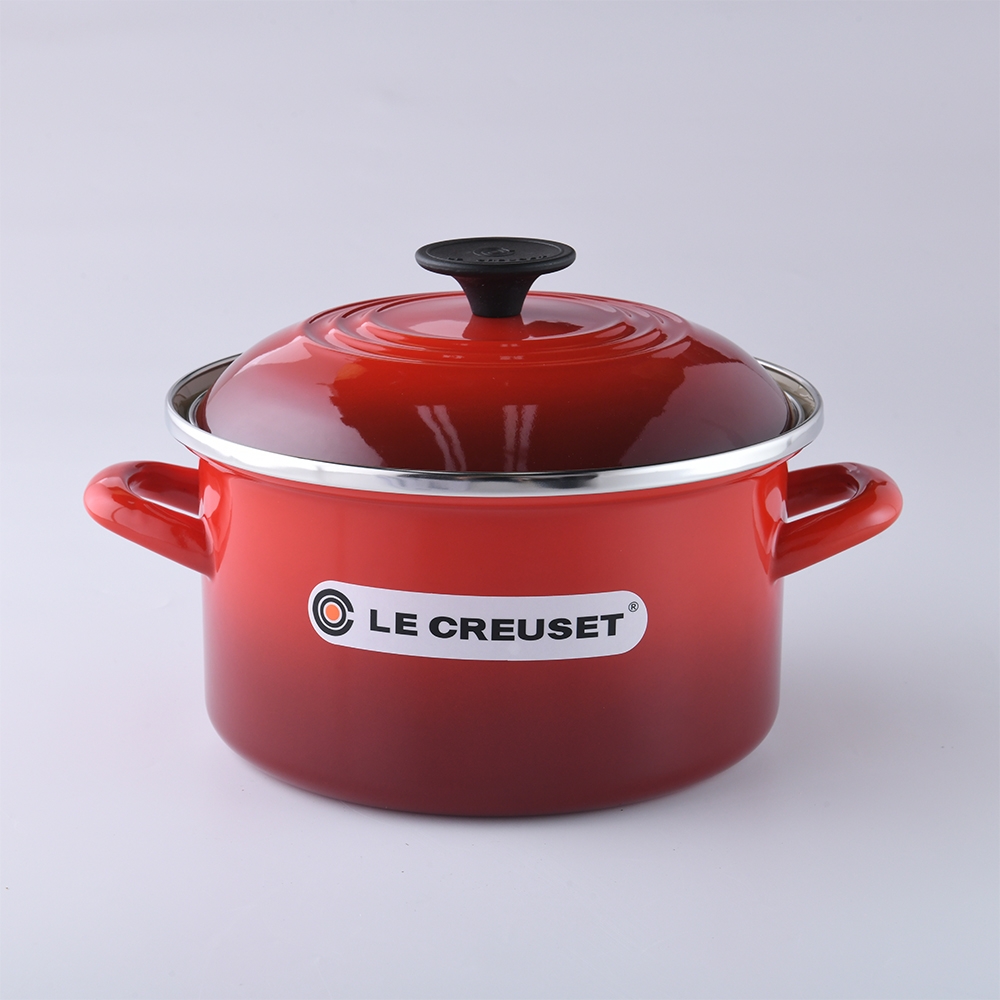 Le Creuset 琺瑯便利湯鍋20cm 3.7L 櫻桃紅琺瑯鍋深鍋(電磁爐IH爐可用