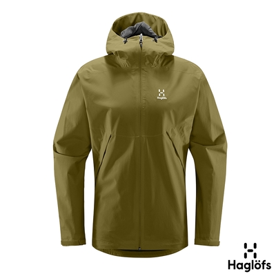 Haglofs 男 Husk PF 防水外套 橄欖綠