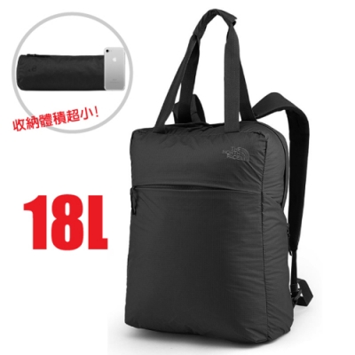 【The North Face】Glam Tote 抗撕裂旅行雙肩背包18L(可雙肩+手提)_3RHV-001 黑 N