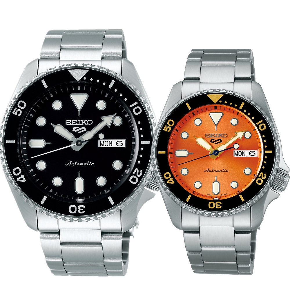 SEIKO 精工 5 Sports 系列機械錶 對錶 開學換新季 送禮推薦-42.5mm+38mm (SRPD55K1+SRPK35K1)_SK045