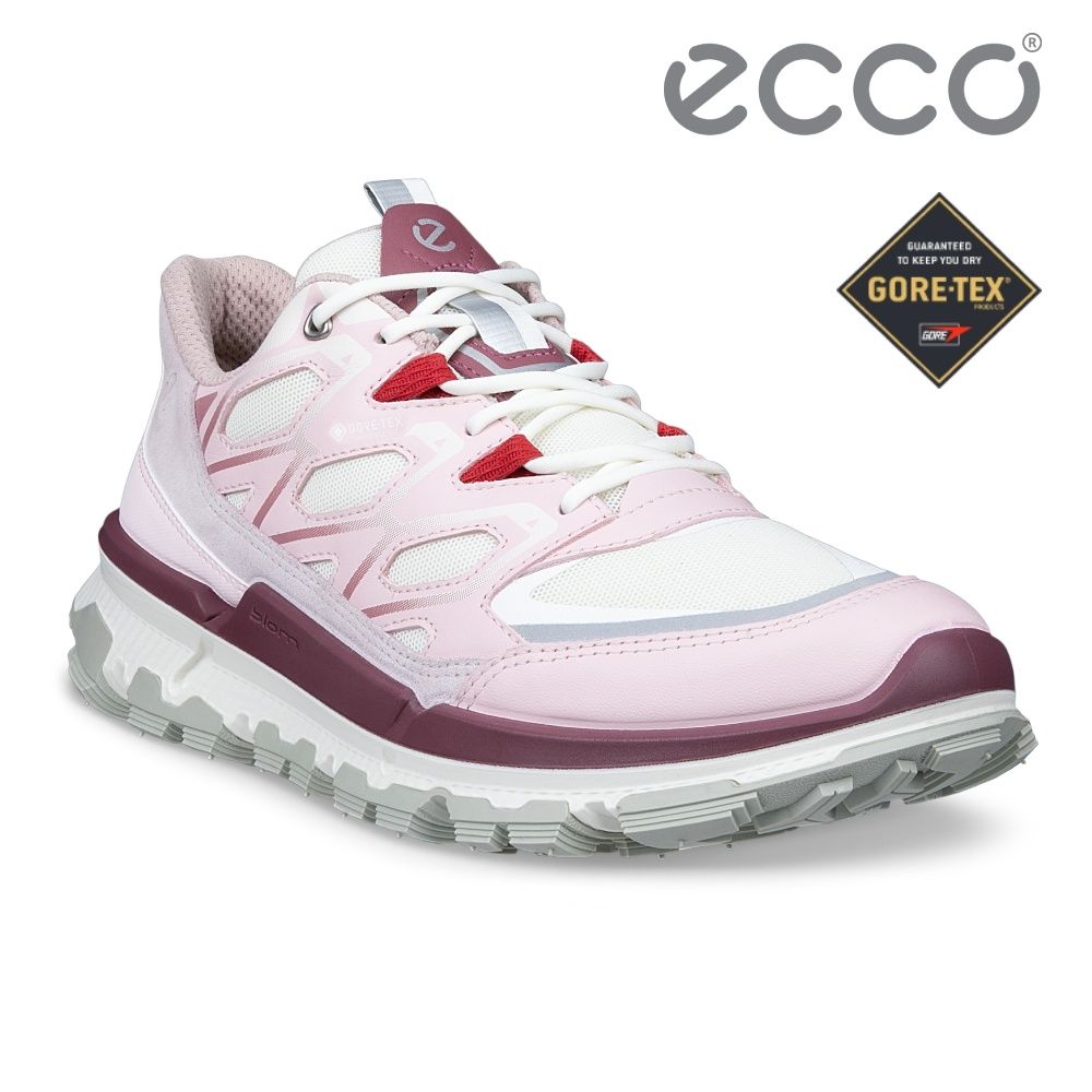 ECCO BIOM 2.2 TRL W 蹤跡健步經典織物皮革防水休閒鞋 女鞋 彩色/粉色