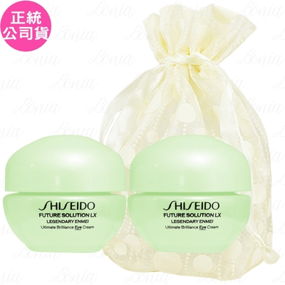 Shiseido國際櫃 SHISEIDO 資生堂 時空琉璃LX極上御藏傳奇眼霜(5ml)*2旅行袋組(公司貨)