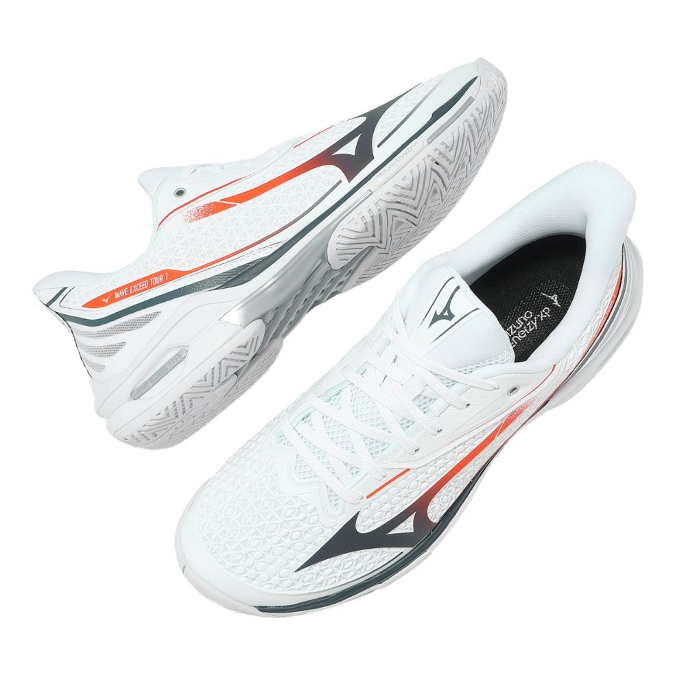 Mizuno 美津濃網球鞋匹克球鞋Wave Exceed Tour 7 AC 男鞋白避震
