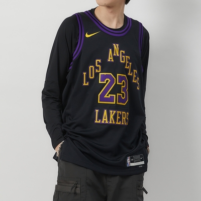 Nike LeBron James 男款 紫金色 湖人 NBA 籃球背心 LBJ 網眼 球衣 DX8506-012