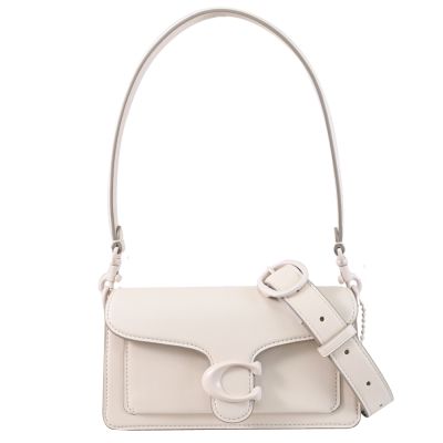 COACH TABBY 20 C LOGO翻蓋式酒神包/兩用包(白)