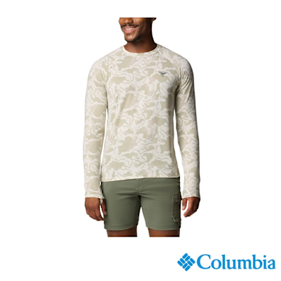 Columbia 哥倫比亞 男款-防曬UPF30快排長袖上衣-幾何印花 UFM59650GE/JS