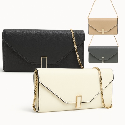 Valextra Iside 荔紋牛皮鍊帶肩背 手拿包/長夾-4色可選