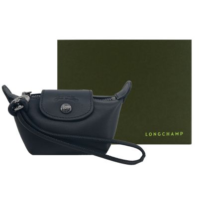 LONGCHAMP LE PLIAGE XTRA系列牛皮水餃零錢包(黑)