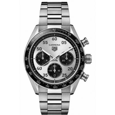 TAG HEUER 豪雅 CARRERA 系列計時自動上鍊腕錶(CDB2113.BA0054)x熊貓面x42mm