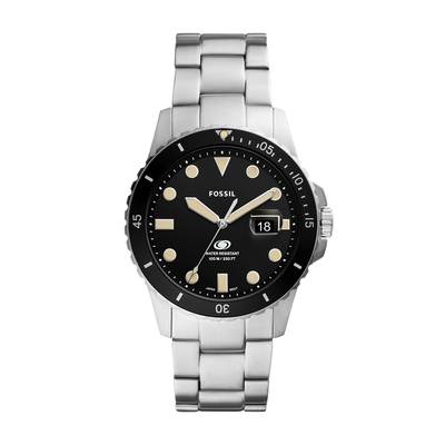 FOSSIL 帥氣個性型男時尚腕錶-銀X黑-FS5952-42mm