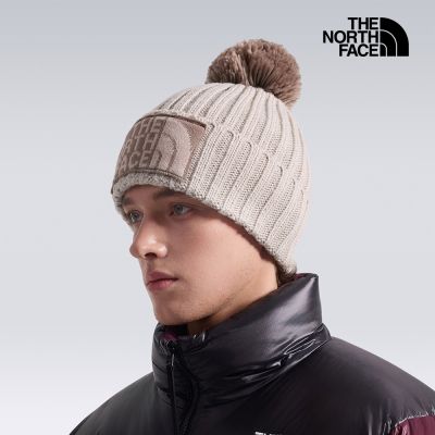 【The North Face 官方旗艦】北面男女款棕色品牌LOGO毛帽｜7WJOSN4