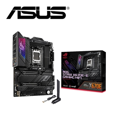 華碩 ROG STRIX X670E-E GAMING WIFI 主機板+華碩 TUF 850G ATX3.0 金牌 電源供應器(M+P組合包)