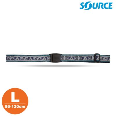 SOURCE 藏錢腰帶 Soft Belts (塑膠扣) 希臘藍色 L｜(86-120cm / 織帶寬 3cm)