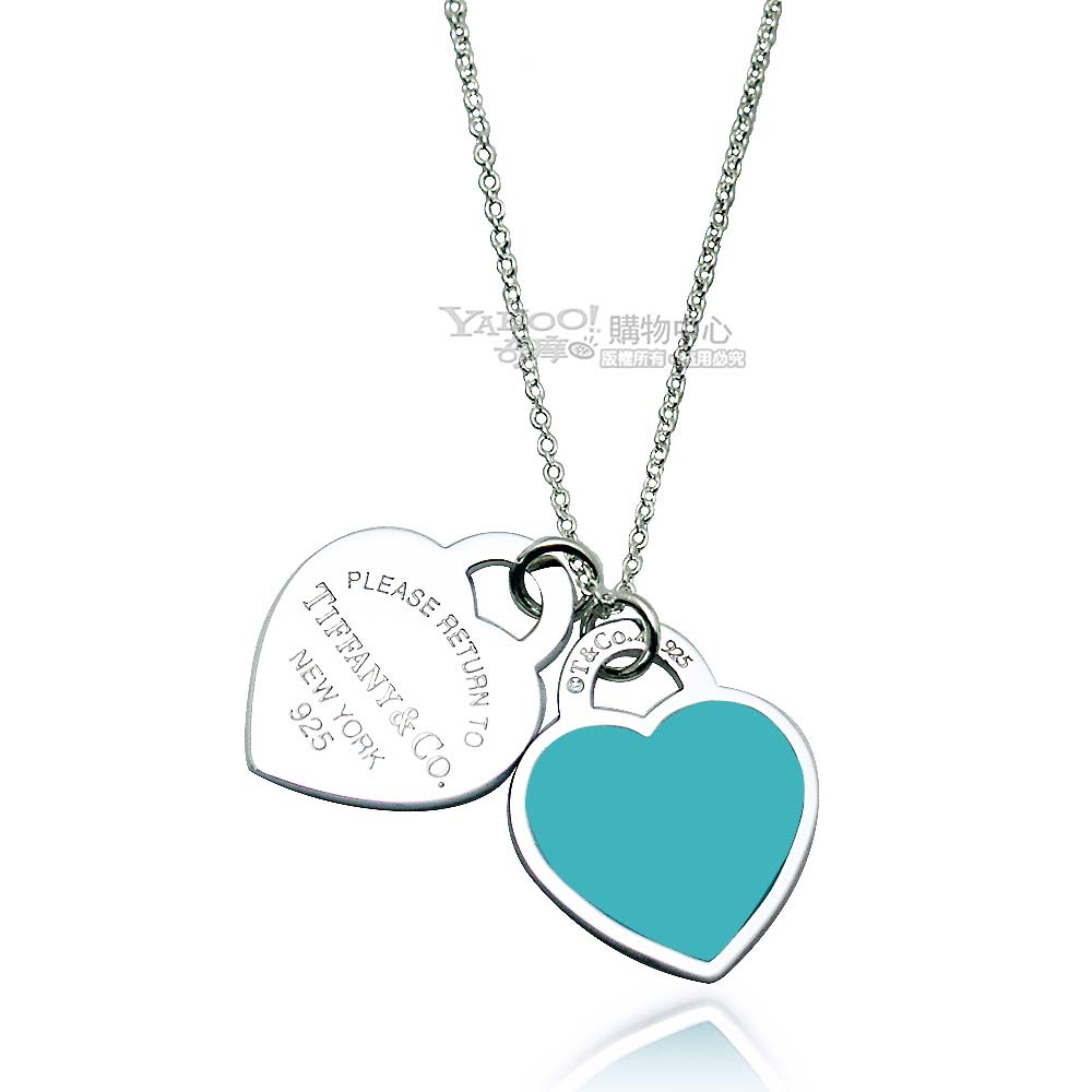 純銀　銀盃　約294g Tiffany&Co. Return to Tiffany 粉藍大雙心925純銀項鍊| 項鍊