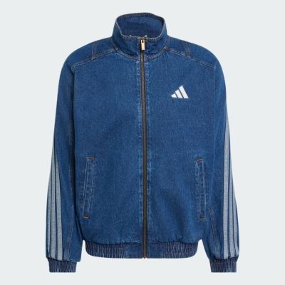 Adidas 愛迪達 Sta Dnm Jkt KV8345 男 立領外套 丹寧外套 休閒穿搭 深藍