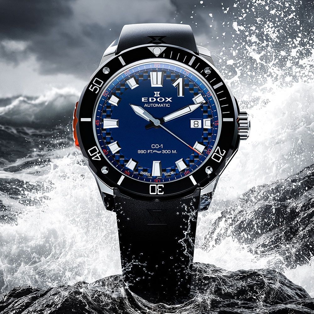 EDOX CO-1 Bezel Lock 深海鎖定300米潛水機械錶 周年慶獻禮 送禮推薦-42mm E80137.3NO.CABUN