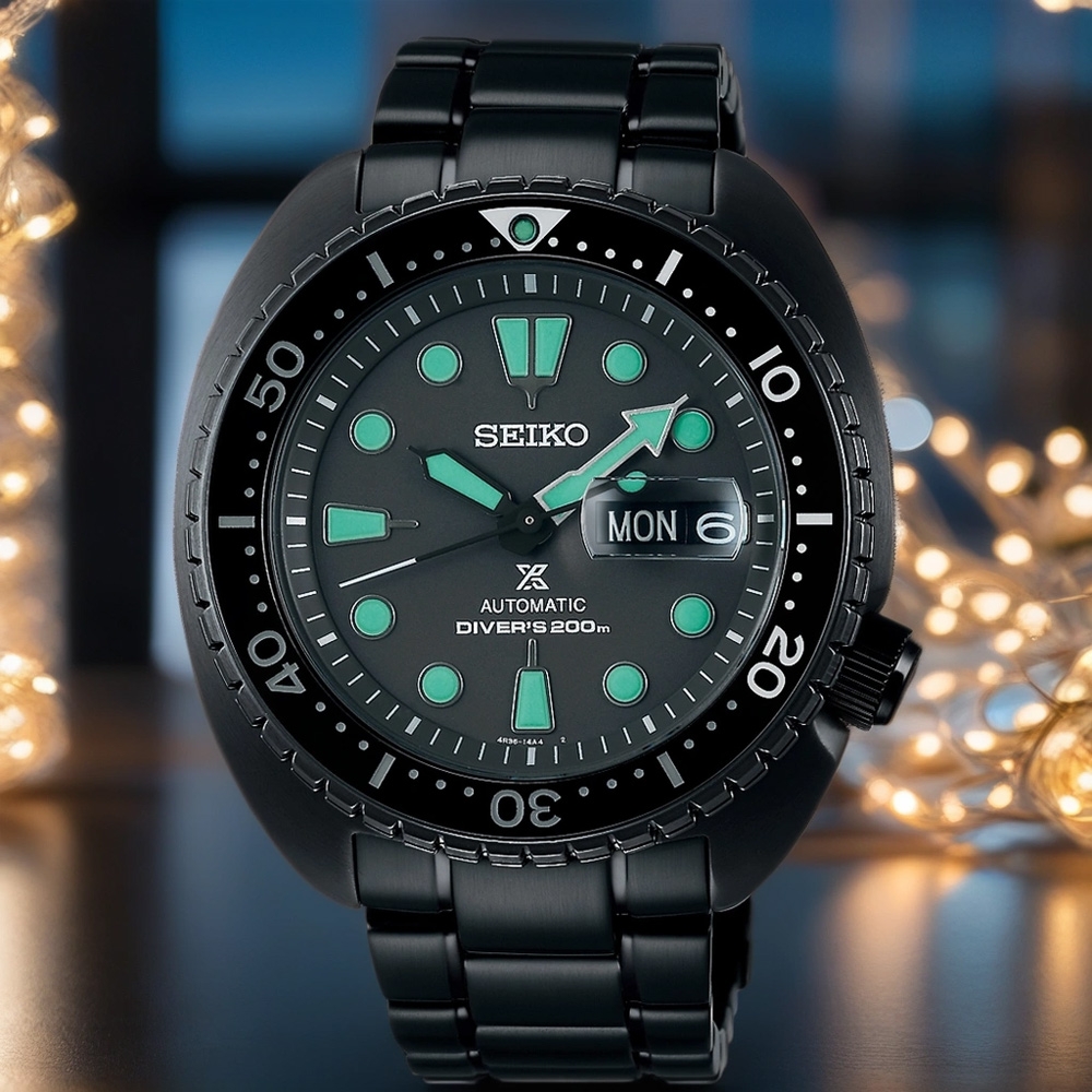 SEIKO 精工 Prospex 黑潮夜視 200米潛水機械錶 周年慶好禮 送禮首選-45mm (SRPK43K1/4R36-06Z0SD)_SK045