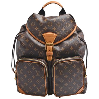 LOUIS VUITTON路易威登 LV  M14015 經典Montsouris Cargo系列Monogram塗層帆布牛皮後背包(棕色)