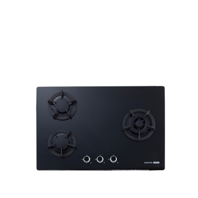 SAKURA櫻花牌 (全省安裝)櫻花三口檯面爐黑色LPG瓦斯爐桶裝瓦斯G-2633GBL