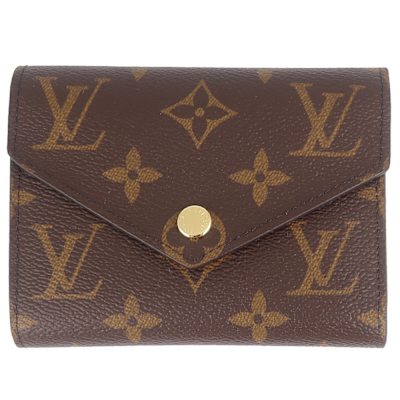 LOUIS VUITTON路易威登 LV M62472 Monogram 老花帆布三折押扣短夾
