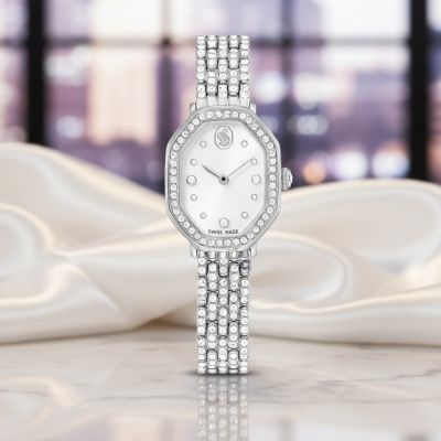 SWAROVSKI 施華洛世奇 Dextera Octagon 永恆優雅璀璨腕錶-32x23mm (5749451)